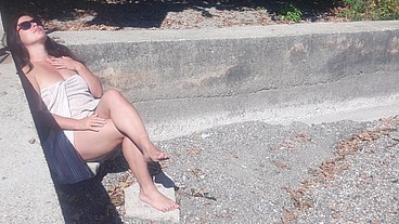 SHOCK what SHE was DOING on a BEACH!