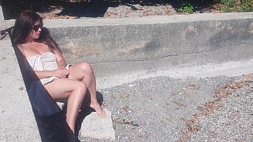 SHOCK what SHE was DOING on a BEACH!