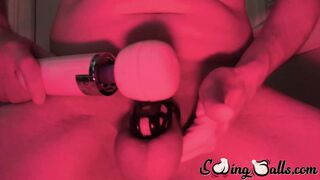 Hung Johnny dangles his balls and slaps it for a little bit of excitement