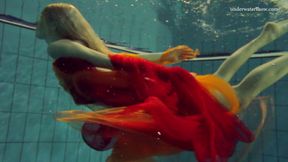 Exquisite underwater show with naughty teen Nastya