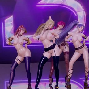 R18-MMD Stellar - Marionette KDA Girls Nude Dance