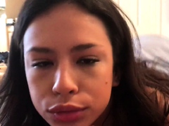 Amateur Latina with HUGE tits works that cock and fucks it