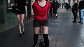 Slave drags bowling ball in public