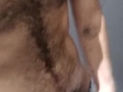 Wank at the bathroom mall