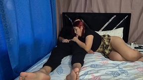 Gaming boyfriend gets lucky with his sexy latina girlfriend