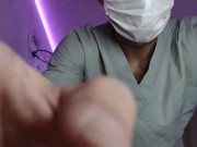 very hot straight nurse dancing and jerking off