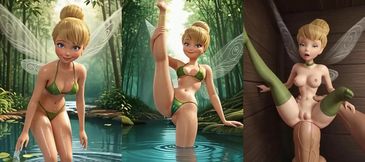Tinkerbell’s tiny pussy stuffed by massive AI cock