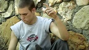 ”Skinny Yuri Smoke & Wanks His Boner Outdoors”