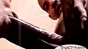 ”Black dude drops by to get some throat & feed me his cum”