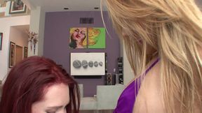 Two hot lesbian babes share a jacuzzi