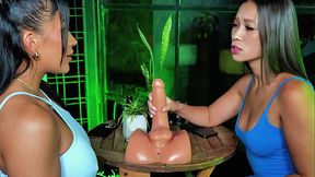 Brunette big booty Gets Taught How to Use a Sex Toy by Her Horny Best Friend Milf Brunette in a Lesbian Playtime Full of pussy licking and First-Time Curiosity - Daniela Andrea &amp_ Mariana Martix