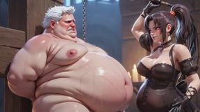 Dominatrix Whips Bound Slave’s Caged Penis - Extreme Humiliation
