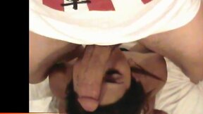 Insatiable ladyboy pleasures herself with enormous anal cock