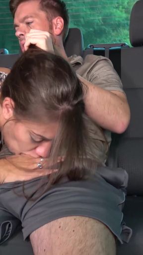 Real trouble coming when tall babe step in the van with strangers