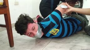 Stepmom and Stepdaughter Get Bondage *** on Thieving Guy