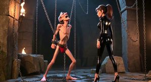 Ballbusting - Dominatrix Kicks Bound Man's Balls