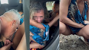 Dogging selvagem em vários lugares diferentes: praia, estacionamento, trilha e carro
