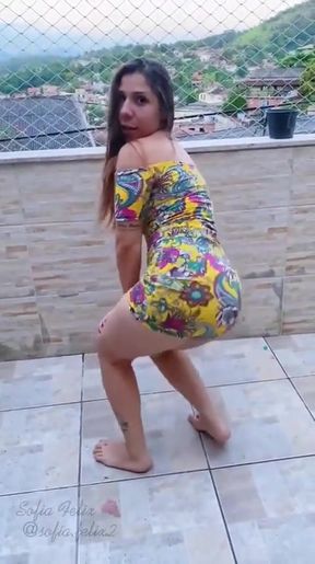 Hot White Girl Swinging on the Porch