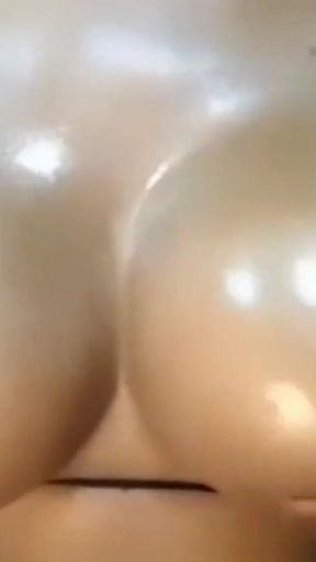 Big Booty Ebony Rides Dildo on Cam