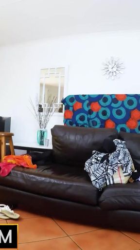 Epic moment from &quot;Thick Busty Black Amateur Booked For Rough Face Fuck In Couch Casting&quot;