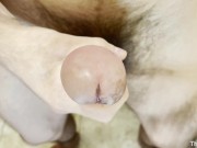 Standing Masturbation & Cum Explosion - Close UP Hairy Twink Legs (4K-60FPS)