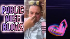 Goddess Malory Blowing her Nose One-Handed Like a Boss on the Sidewalk