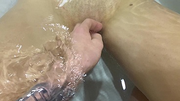 Her first home video! Confused! Pussy masturbation and timid blowjob in the bathroom! POV!