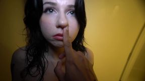 After shower BBC fuck with teen busty Brunette step-daughter