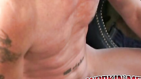 ”Mature perv with tattoos masturbates & cums solo”