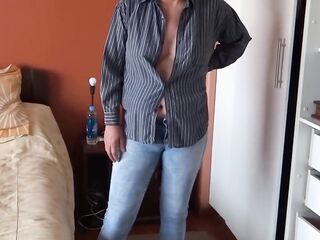 I get home very concupiscent and I start to touch myself before being fucked by my stepson