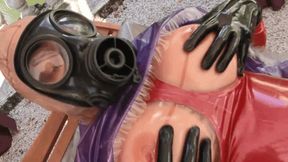 Latex Lady's Sissy Rubber Slut Gets Anal Onslaught Outdoor - Part 1 of 3