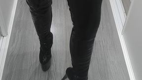 PVC Thigh high boots