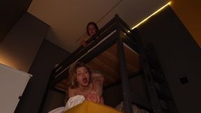 bunk bed voyeur: sam garro fucks ashby winter while nicole murkovski watches