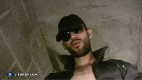 Walid milks his big arab cock - Hot arab stud jerks his big arab cock