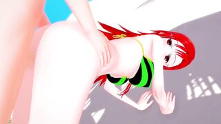 A RED HEAD FUCKS PERFECTLY ON THE BEACH WITH HER FRIEND : 3D Animated