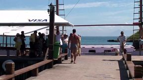 Hot sex outdoor on a boat!