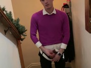 Eddie De Luca Jerks Off On Stairs [PREVIEW]