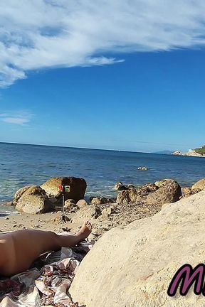 Strangers Caught My Wife Touching and Fucking My Big Cock on a Nude Beach