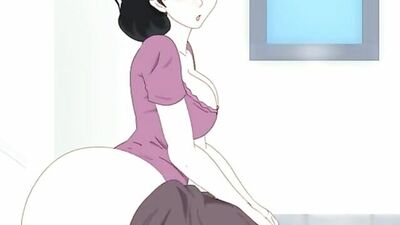 Mature cartoon babe with a huge ass gets stripped, face sitting & fucked by a huge dick