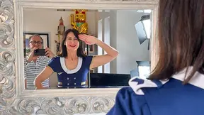 British mature milf Lara Latex in POV blowjob and doggystyle fuck