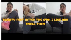 SWEATY FEET FOOT AFTER THE GYM, I LICK AND SMELL THEM