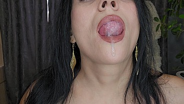 Instructions for jerking off. Hairy pussy .She made me watch and jerk off.