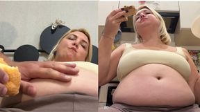 I can’t move!! I'm so fat I'll burst!! (Weight gain clip) MP4