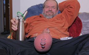 I Inflate My Scrotum and Have a Strong Orgasm