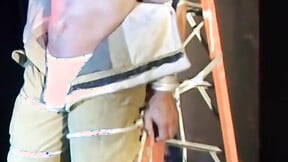 ”Hunky man restricted hard & waiting to be tormented hard by his captor”