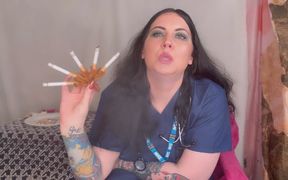 Nurse Ffw Smokes Fiveway Cigarettes & Has Coughing Fits