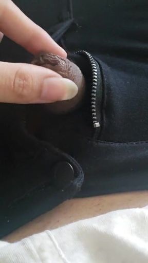 Two finger to stroke barely even dribbles.   Clip 1