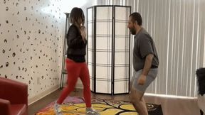Crunched Under Her Hi Tops & Pretty Barefeet