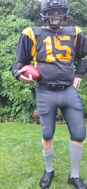 Football jock gets a new training device