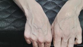 The veins, patience, as they gradually become thicker and the color intensifies. Veins and the passing of the minutes Slow video and silence